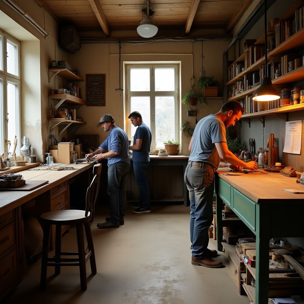 Historisches Foto der ursprünglichen Werkstatt aus dem Jahr 2005